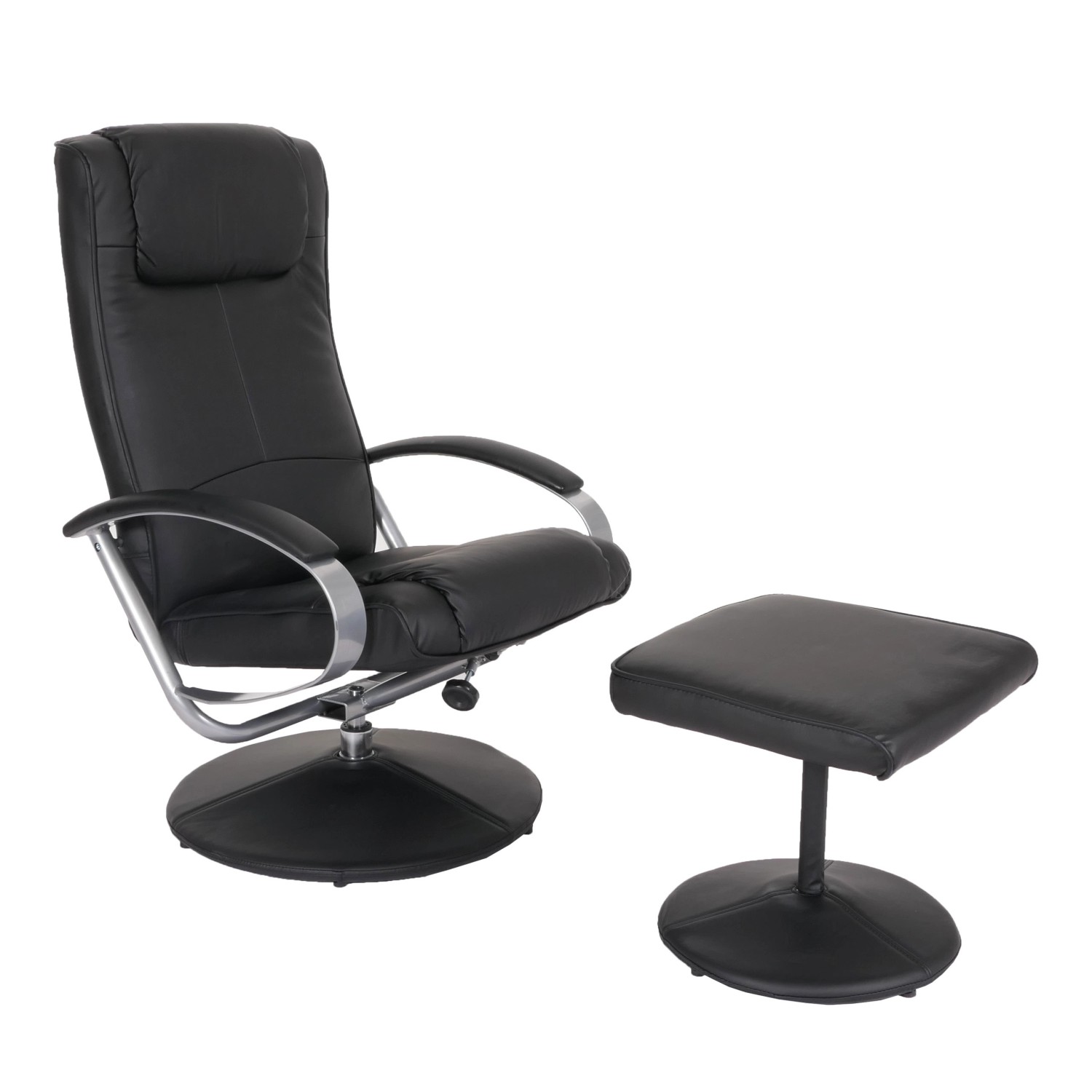 MCW Relaxsessel Siena mit Hocker Schwarz von MCW