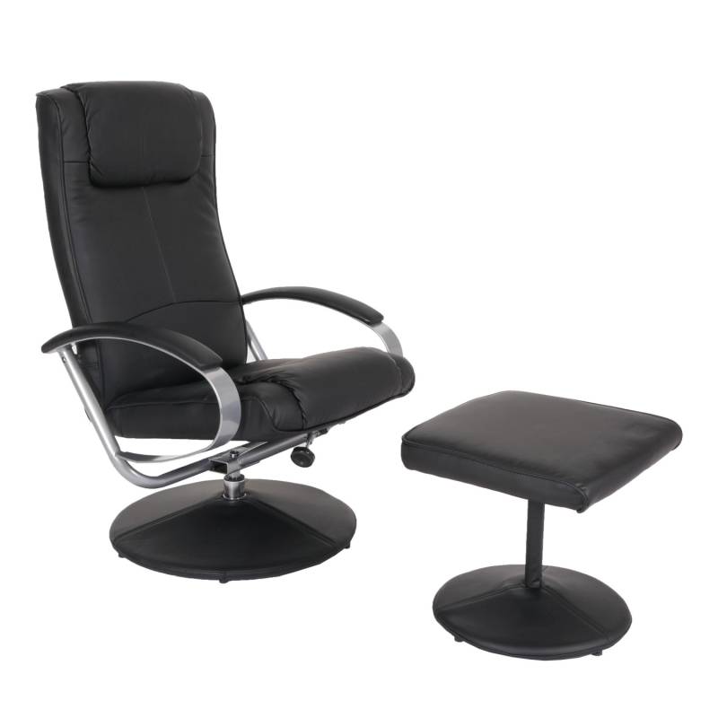 MCW Relaxsessel Siena mit Hocker Schwarz von MCW