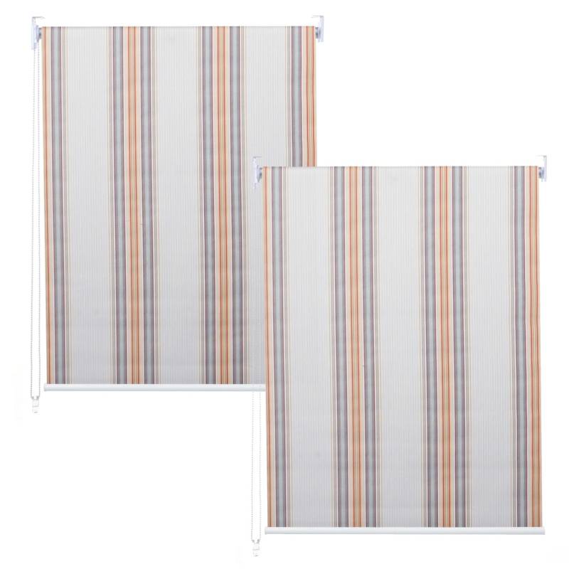 MCW Rollo D52 2er-Set 120x230cm Grau-Braun-Orange von MCW