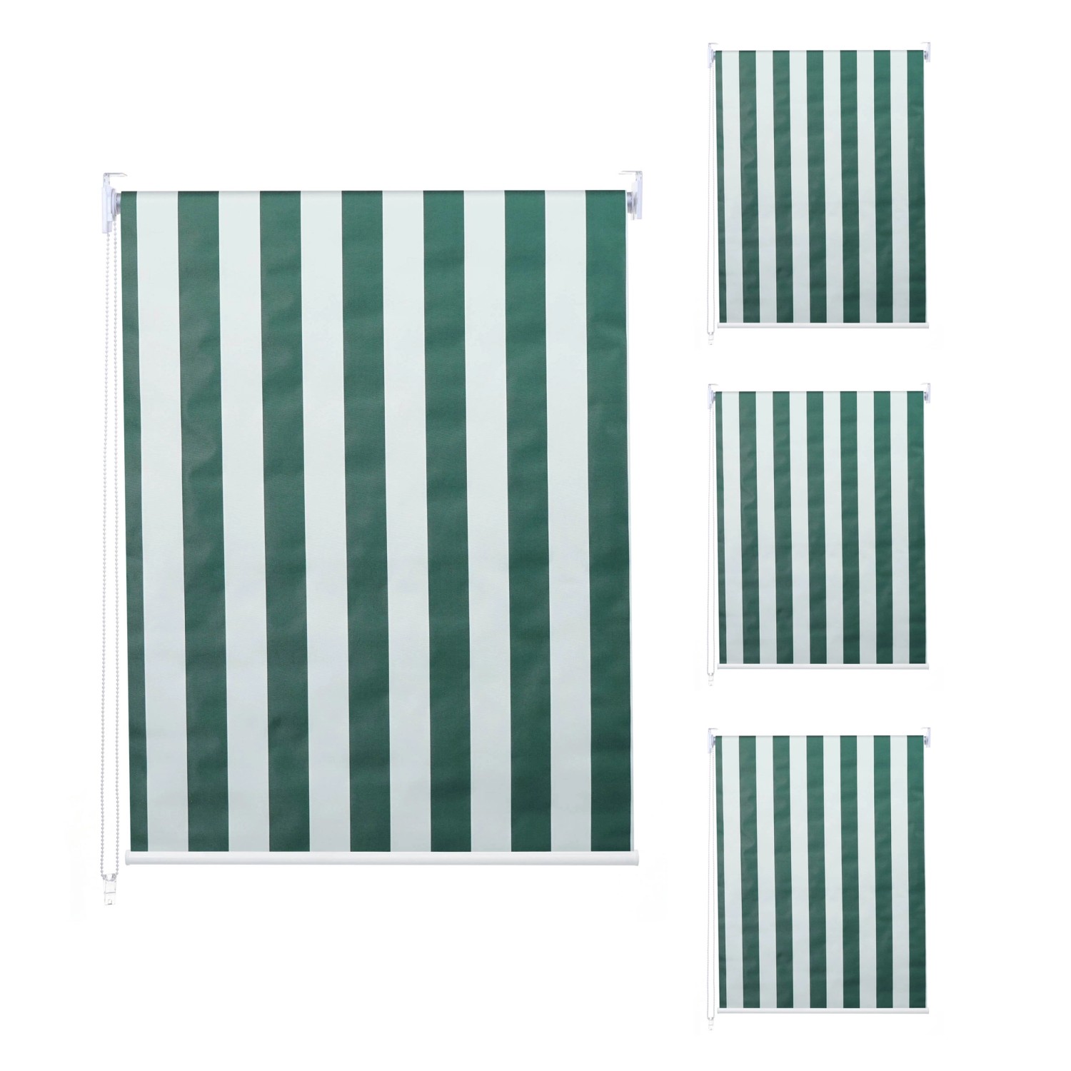 MCW Rollo D52 4er-Set 100x160cm Grün-Weiß von MCW