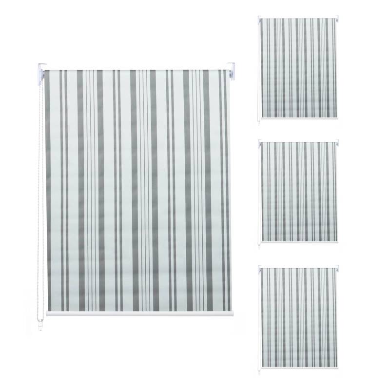 MCW Rollo D52 4er-Set 120x230cm Grau-Weiß von MCW