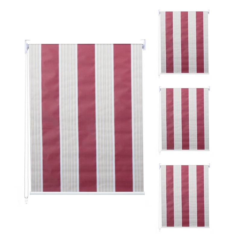 MCW Rollo D52 4er-Set 120x230cm Rot-Weiß/beige von MCW