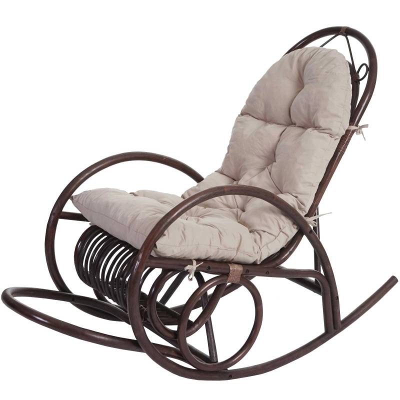 MCW Schaukelstuhl C40 Rattan Auflage Creme von MCW