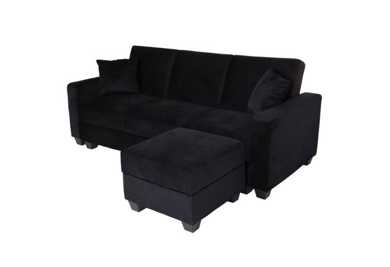 MCW Schlafsofa MCW-H47, Mit Staufächern, Inkl. zwei Kissen, mit Ottomane von MCW