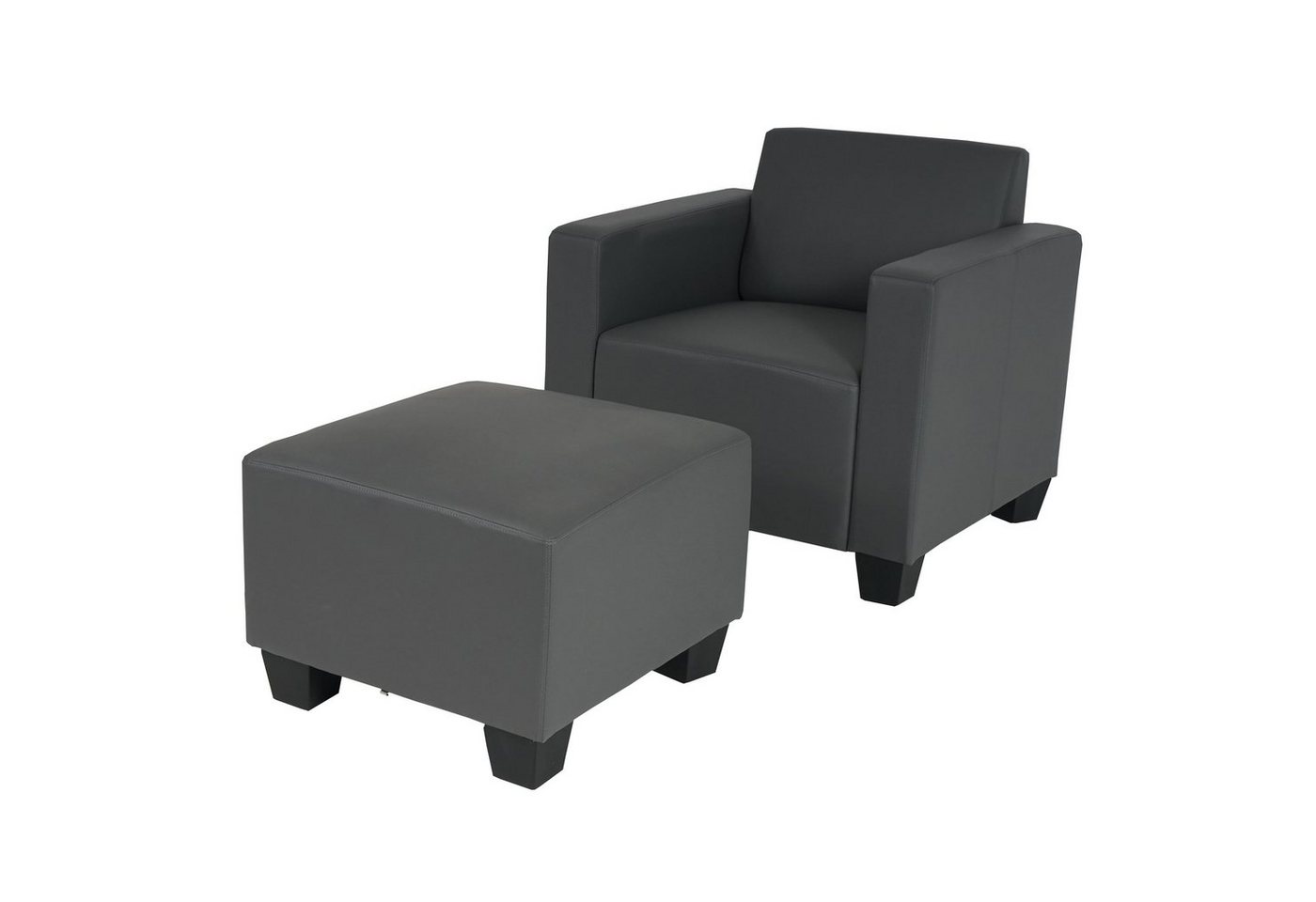 MCW Sessel Moncalieri, mit Ottomane, Hochwertige Verarbeitung, Bequemes Polster, Lounge-Stil von MCW