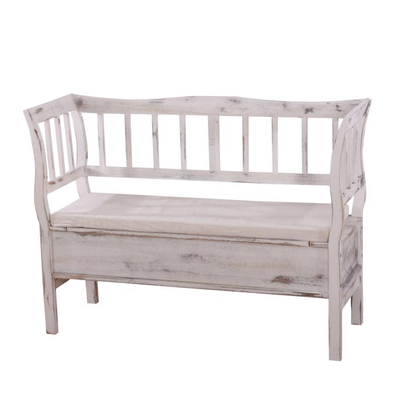 MCW Sitzbank H207 Staufach Shabby-Look Weiß Shabby MCW Sitzbank H207 Staufach Shabby-Look Weiß Shabby von MCW