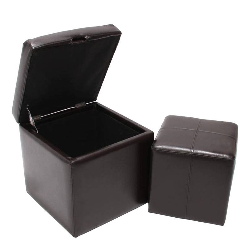 MCW Sitzhocker Carrara 2er-Set Braun von MCW