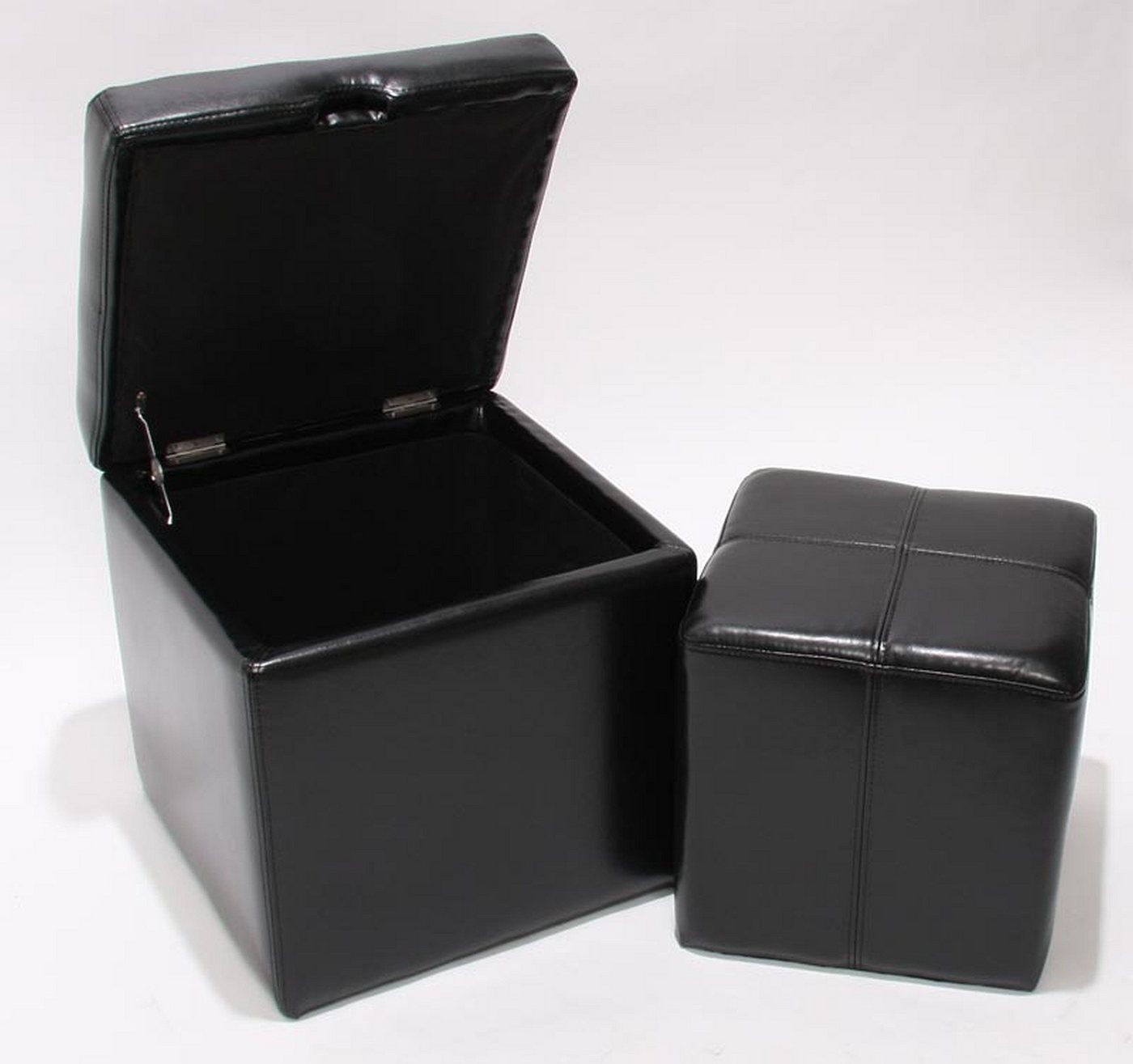 MCW Sitzwürfel Carrara-II (Set, 2er), Belastbarkeit ca. 150 kg, 2er Set aus Sitzhocker und Aufbewahrungsbox von MCW