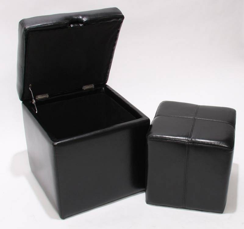MCW Sitzwürfel Carrara-II (Set, 2er), Belastbarkeit ca. 150 kg, 2er Set aus Sitzhocker und Aufbewahrungsbox von MCW
