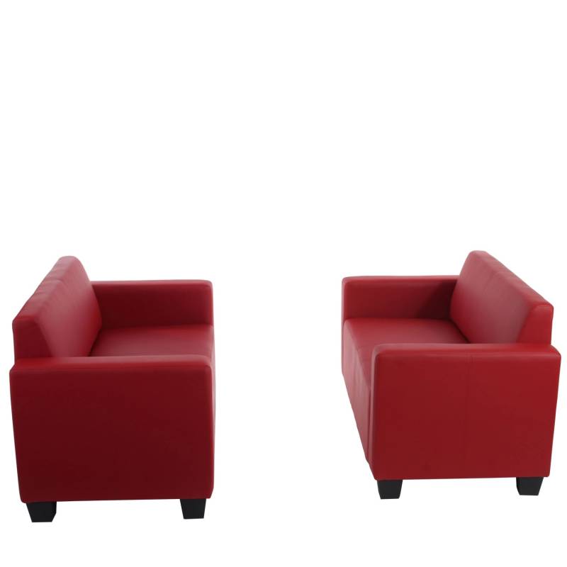 MCW Sofa-Garnitur Moncalieri 2er-Set Rot MCW Sofa-Garnitur Moncalieri 2er-Set Rot von MCW