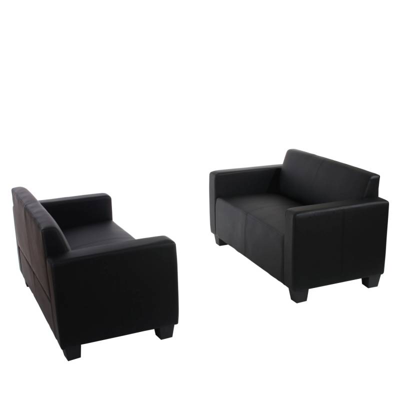MCW Sofa-Garnitur Moncalieri 2er-Set Schwarz von MCW