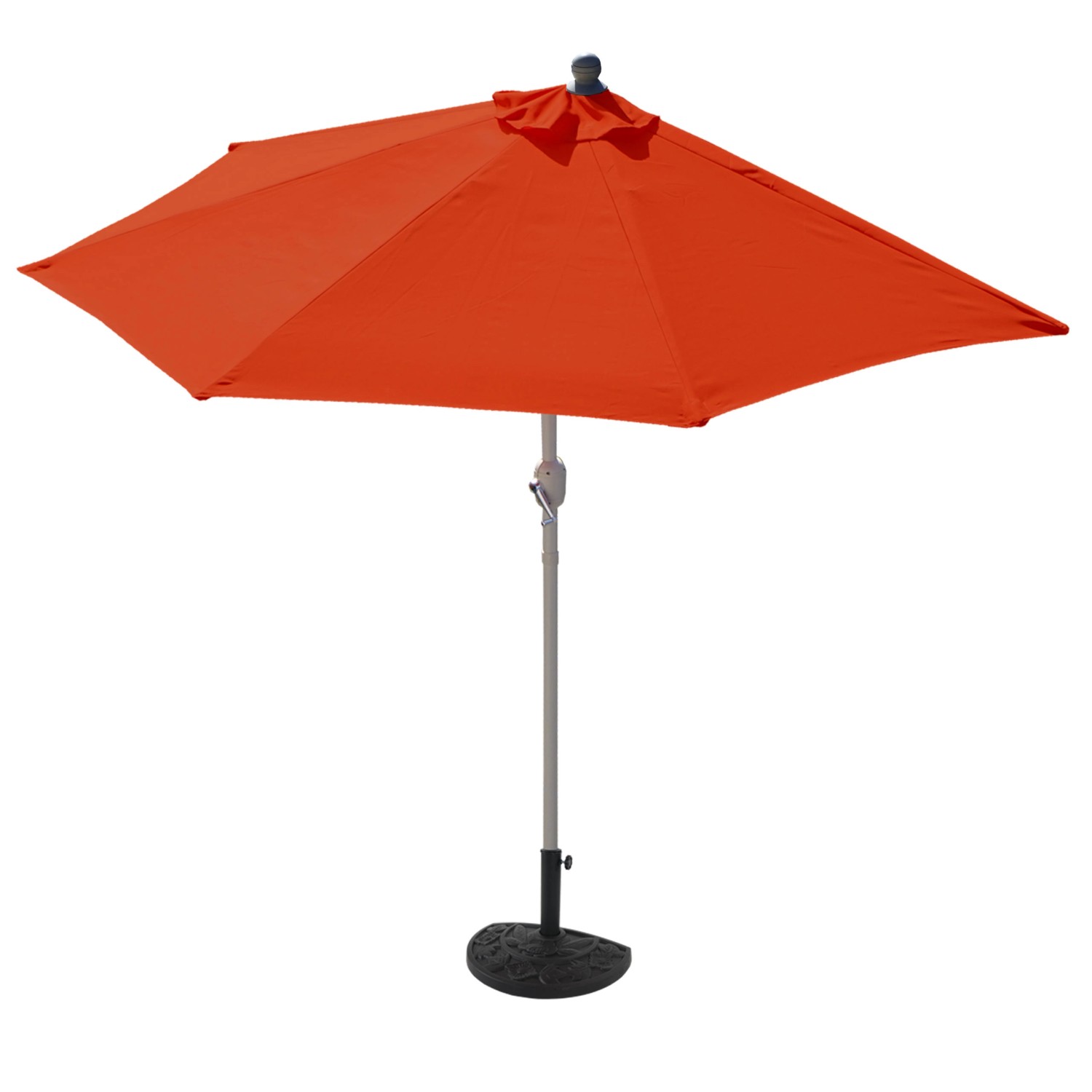 MCW Sonnenschirm Lorca Halbrund 2,7m UV 50+ 270cm Terracotta mit Ständer von MCW