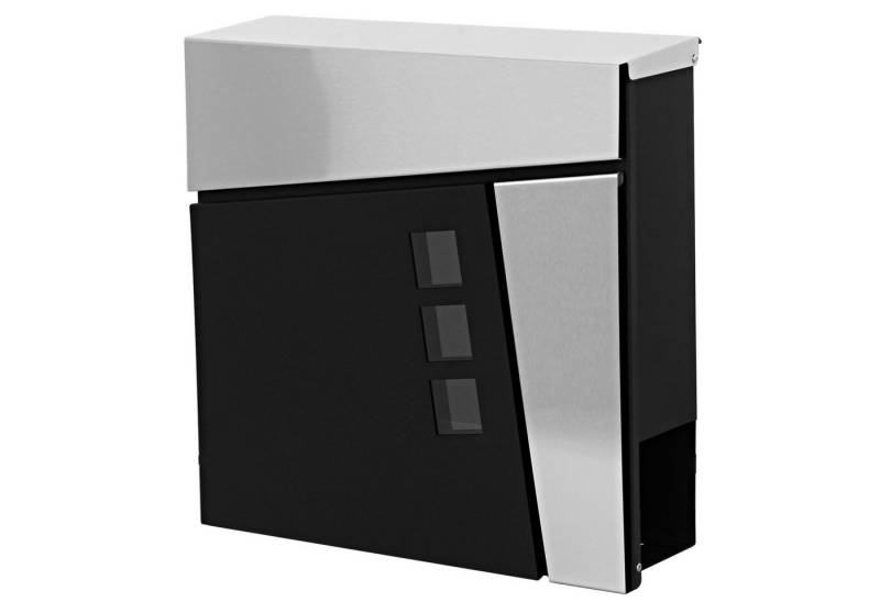 MCW Wandbriefkasten MCW-B29, Front mit 3 Sichtfenstern, Mit Zeitungsfach, Inkl. 2 Schlüsseln von MCW