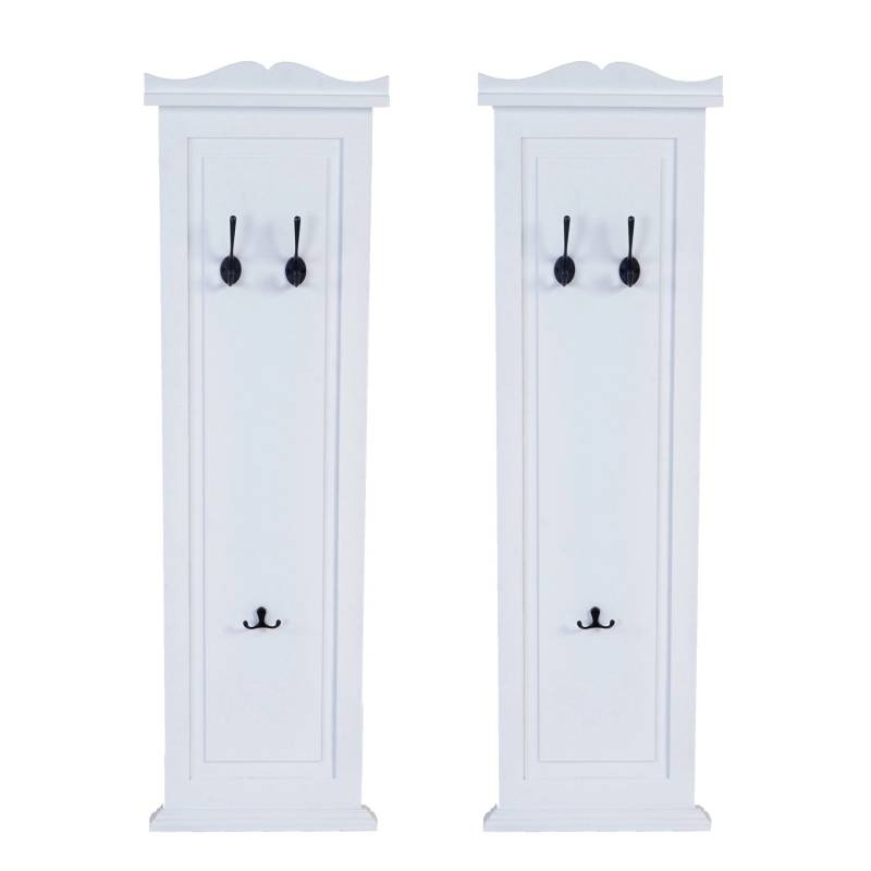 MCW Wandgarderobe H33 2er-Set Weiß Lackiert von MCW