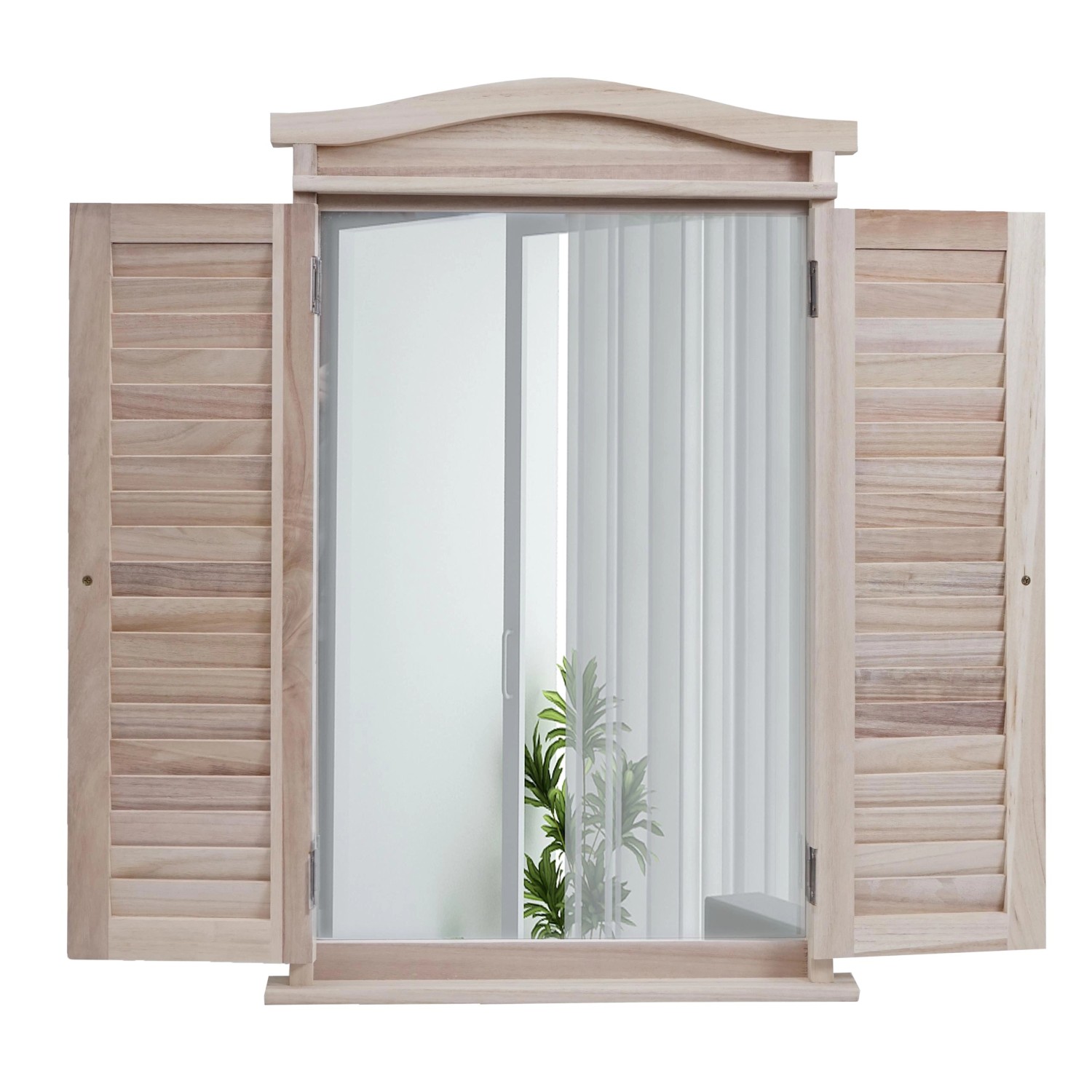 MCW Wandspiegel mit Fensterläden Shabby Naturfarben MCW Wandspiegel mit Fensterläden Shabby Naturfarben von MCW