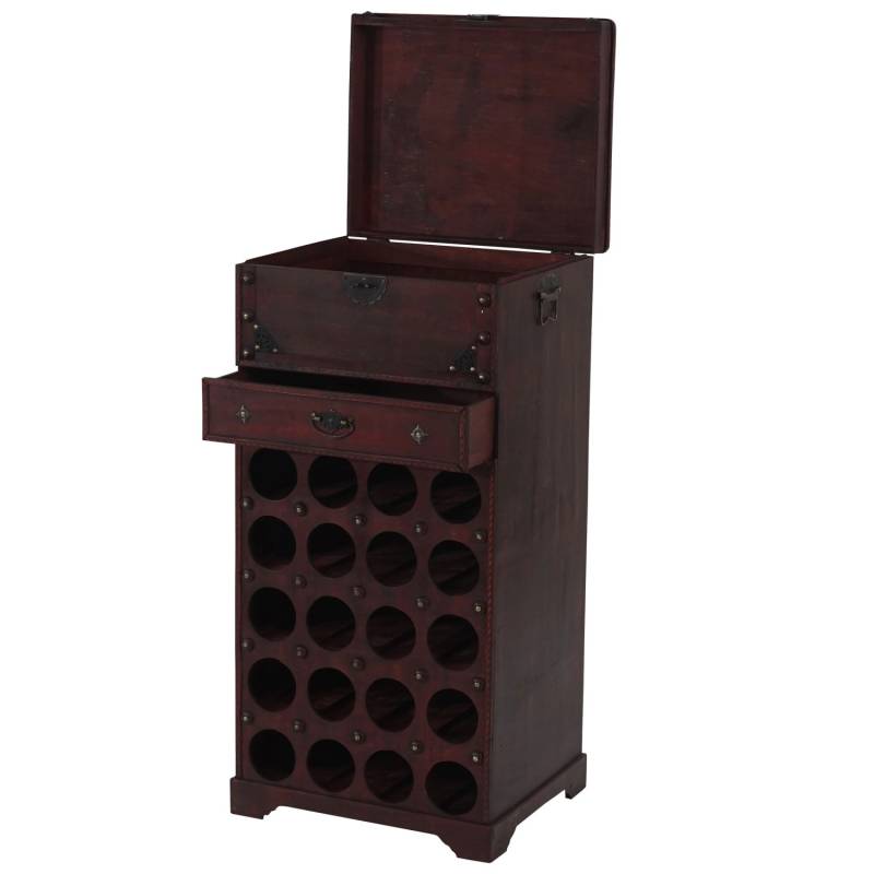 MCW Weinregal Rhone 20 Flaschen Schublade Braun von MCW