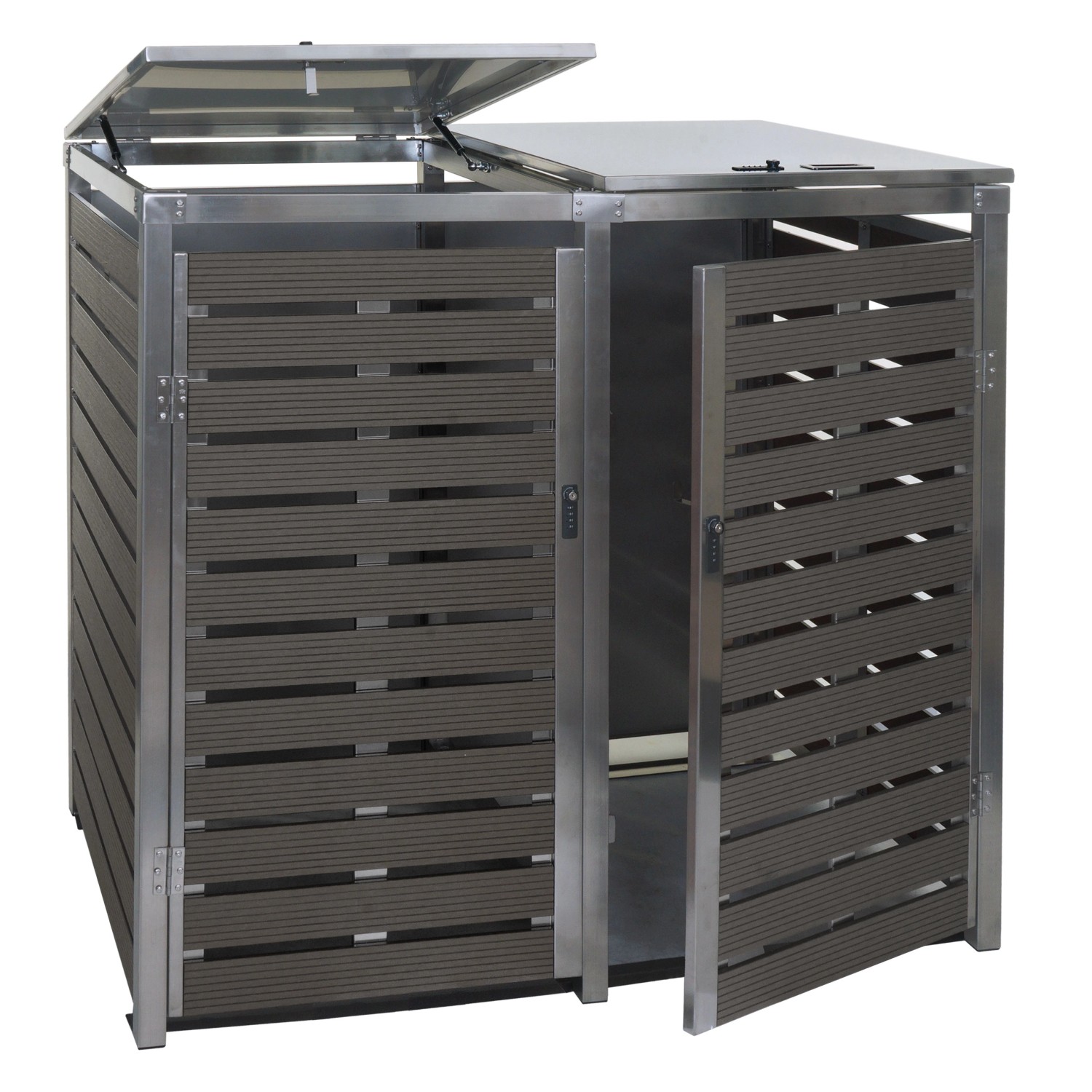 MCW XL Mülltonnenverkleidung K14 2er/4er Anthrazit 117x144x102cm MCW XL Mülltonnenverkleidung K14 2er/4er Anthrazit 117x144x102cm von MCW