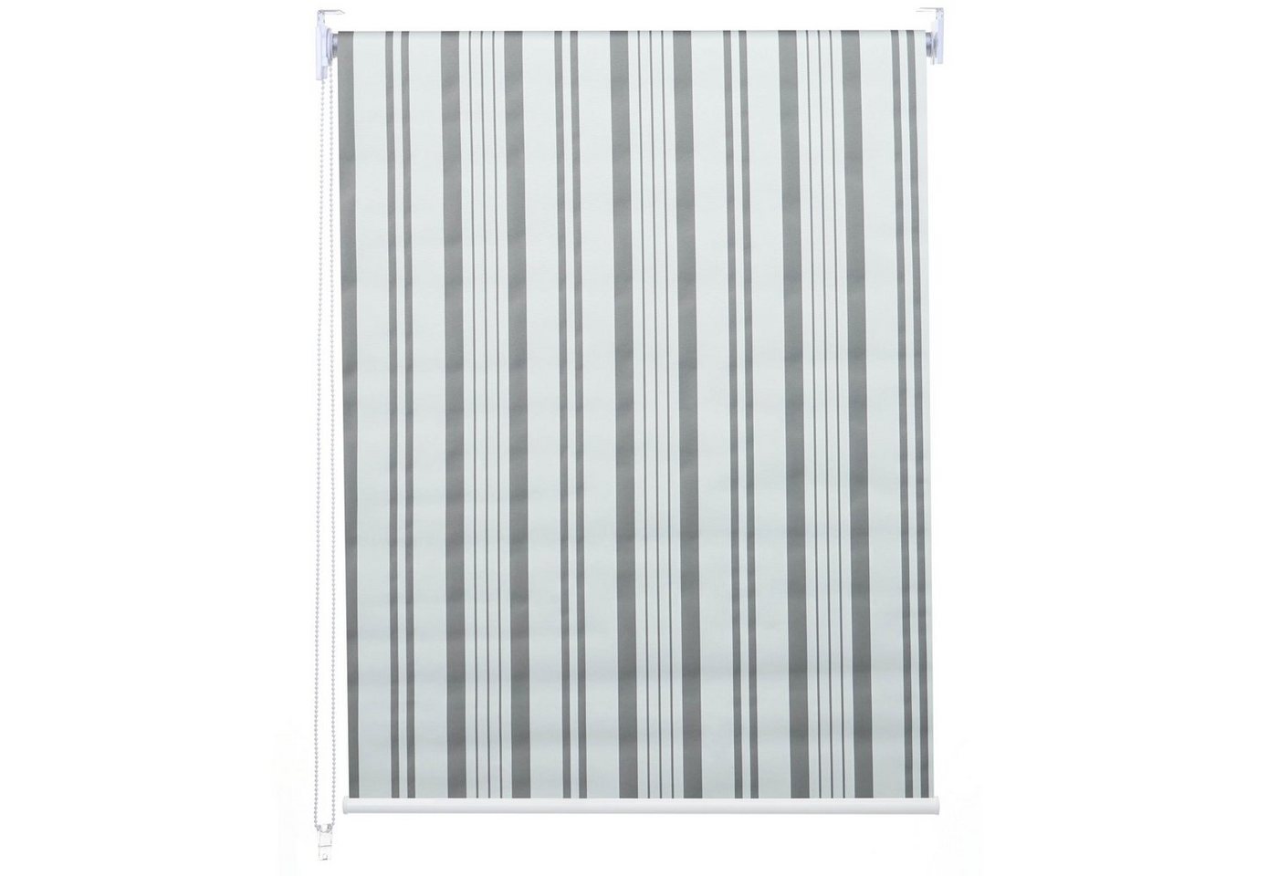 Seitenzugrollo MCW-D52-110x230, MCW, abdunkelnd, verschraubt, Bohrmontage, Kettenzug inkl. Kindersicherung, stufenlos, blickdicht, Thermobarriere von MCW