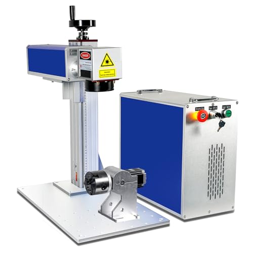 MCWlaser 30W Fiber Laser Graviermaschine Raycus Marking Machine für Metall Laser Markiermaschine Markierungsbereich 175 * 175mm with 80mm Rotary Chuck Verbringung aus der EU von MCWlaser