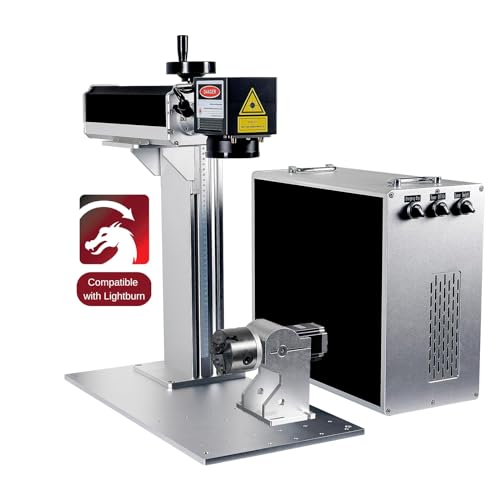 MCWlaser EU Stock JPT LP Fiber Laser 50W Graviermaschine Marking Machine für Metall Laser Markiermaschine Markierungsbereich 175×175mm with 80mm Rotary Chuck Free duty and VAT von MCWlaser