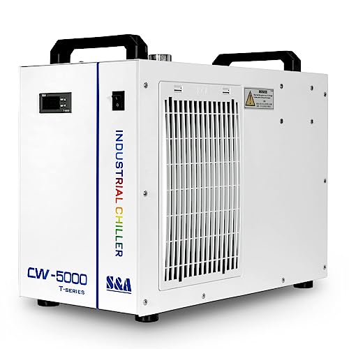 S&A CW-5000TG (5000AG aktualisiert) Industrial Water Chiller industrieller Wasserkühler 7L Kapazität für 40 W - 100 W CO2 Lasergravur und Schneidmaschine von MCWlaser