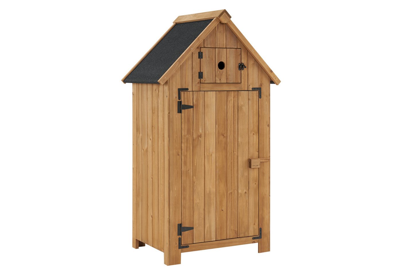 MCombo Gerätehaus M MCombo Gartenschrank Holz Klein 0733, Outdoor Gartenhaus, Gerätehaus, Wetterfest, für Balkon & Terrasse, 77×54×137cm von MCombo