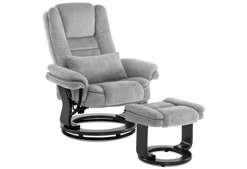 MCombo Relaxsessel 360°Drehbarer Fernsehsessel mit Hocker TV-Sessel 9099 (Relaxsessel mit Hocker), mit Relaxfunktion von MCombo