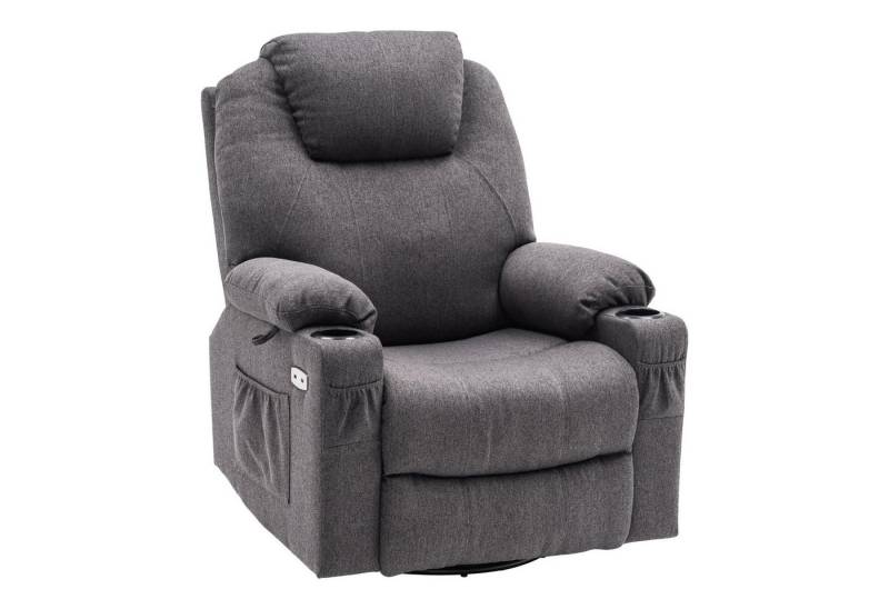 MCombo Relaxsessel MCombo Elektrisch Relaxsessel Massagesessel 7070 Dreh+Heizung+Schaukel, 240° Dreh und Schaukel, mit Heizung und Vibration, 100 x 84 x 109 cm von MCombo