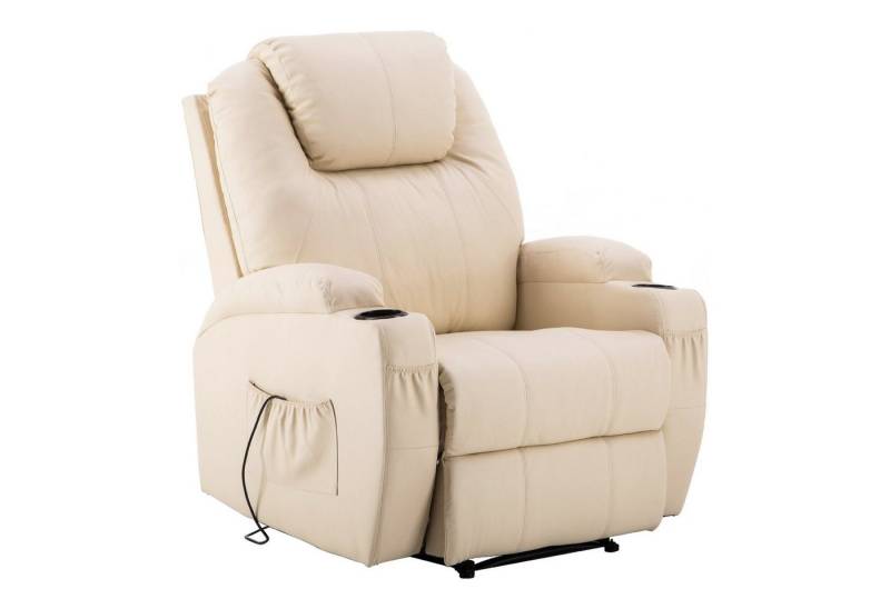 MCombo Relaxsessel MCombo Elektrisch Relaxsessel Massagesessel Fernsehsessel 7061, mit Liegefunktion, mit Vibration Heizung, Kunstleder, 92 x 92 x 109 cm von MCombo