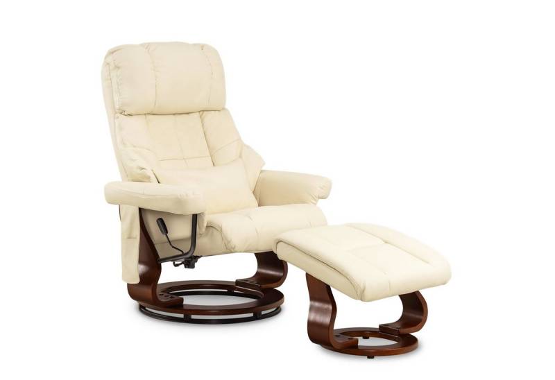 MCombo Relaxsessel MCombo Massagesessel mit Hocker 9068, 360°drehbarer Relaxsessel mit Liegefunktion von MCombo