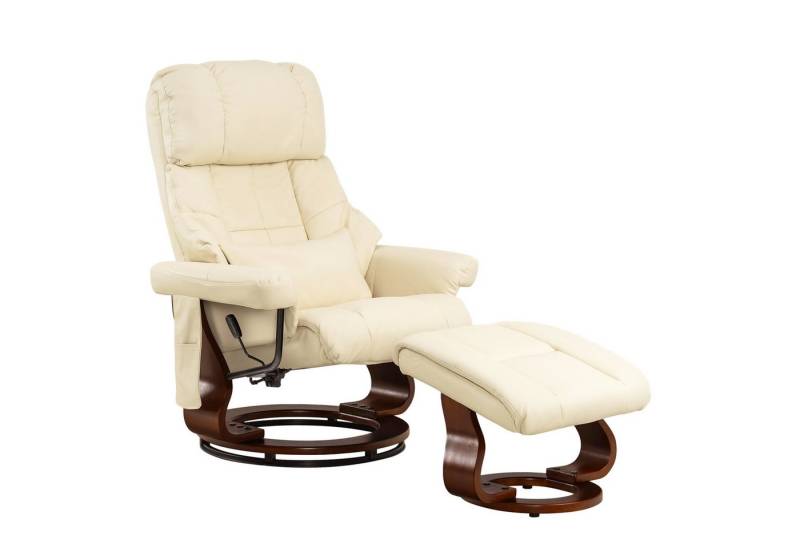 MCombo Relaxsessel MCombo Massagesessel mit Hocker 9068, 360°drehbarer Relaxsessel mit Liegefunktion von MCombo