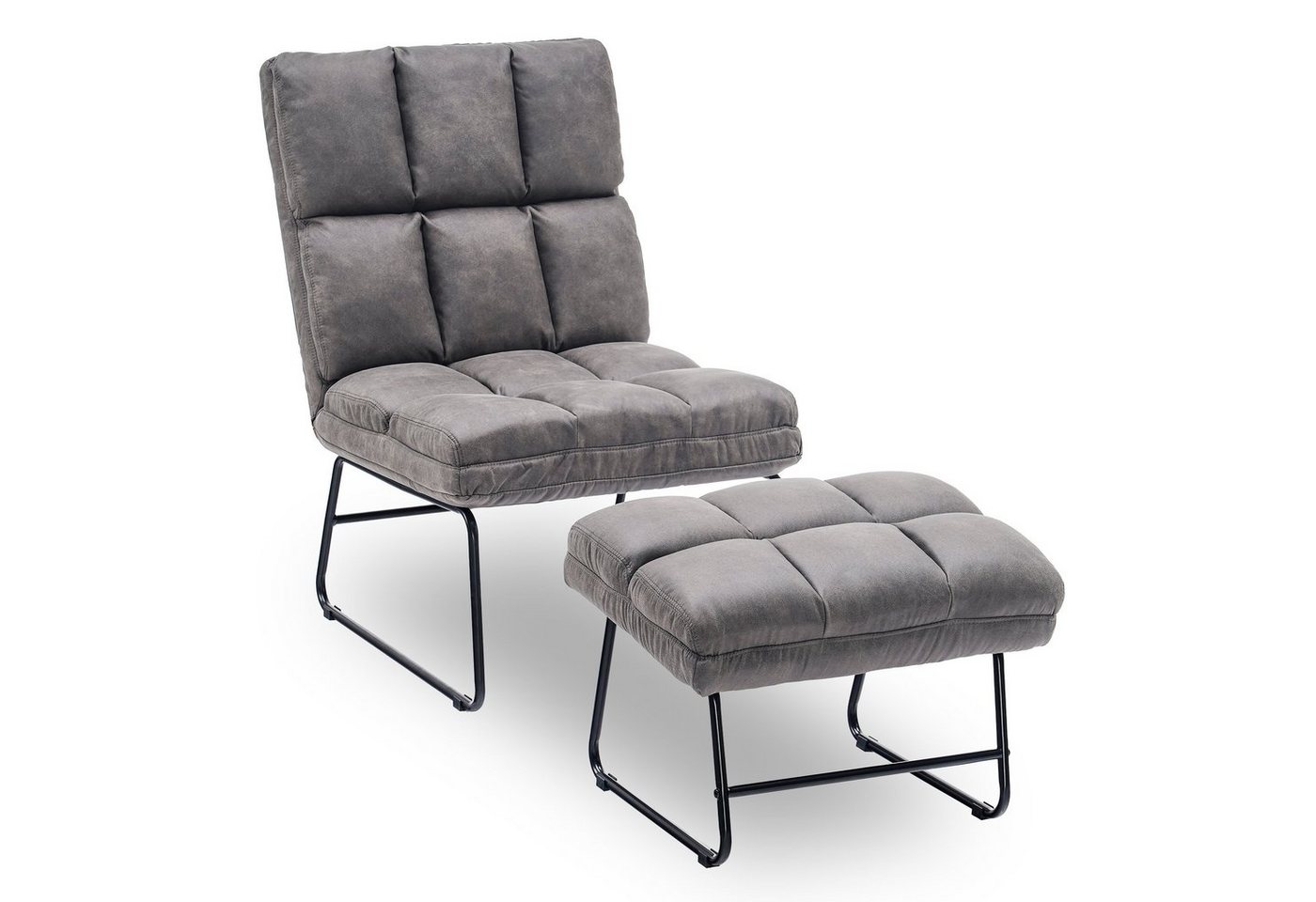 MCombo TV-Sessel MCombo Sessel mit Hocker 0014 / 0016 (Relaxsessel mit Hocker0014/16), Relaxsessel für Wohnzimmer, moderner Fernsehsessel Loungesessel Stuhl von MCombo