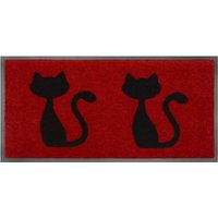 Md-entree - md Entree Emotion xs Eingangsmatte - Teppichmatte - Küchenteppich: 40x80 cm, cats red von MD-ENTREE