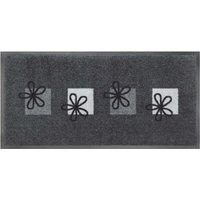 Md-entree - md Entree Emotion xs Eingangsmatte - Teppichmatte - Küchenteppich: 40x80 cm, flowers grey von MD-ENTREE