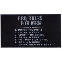 Md Entree bbq Grillmatte - Teppichmatte - Küchenteppich: 67x120 cm, bbq rules for men von MD-ENTREE
