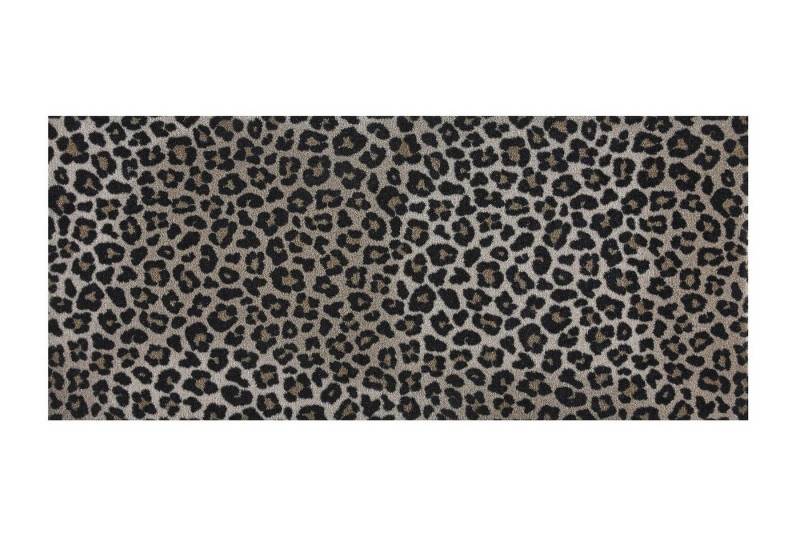 MD Entree Fußmatte Universal Teppichmatte Wohnteppich, rechteckig, Höhe: 8 mm, bei 30° waschbar, anti-rutsch, 67 x 150 cm, Safari Leo, beige von MD Entree
