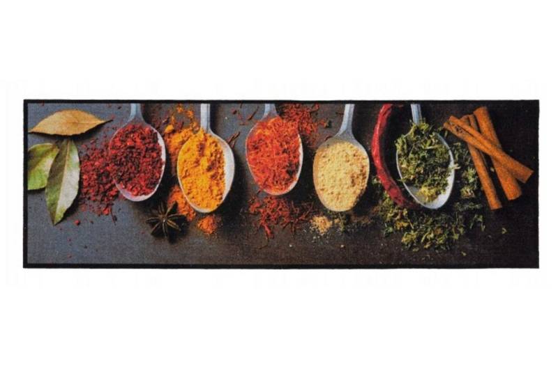MD Entree Läufer Cook&Wash Küchenläufer Teppichmatte, rechteckig, Höhe: 5 mm, bei 30° waschbar, anti-rutsch, 50 x 150 cm, Cooking with Herbs, bunt von MD Entree