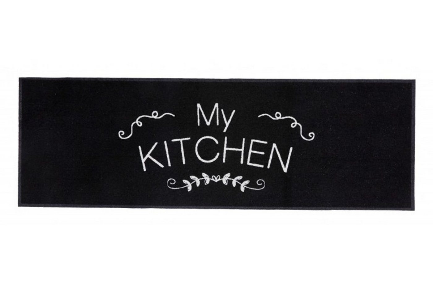 Läufer MD Entree Cook&Wash Eingangsmatte - Teppichmatte - Küchenteppich, MD Entree, rechteckig, Höhe: 5 mm, bei 30° waschbar, anti-rutsch, 50 x 150 cm, My Kitchen, schwarz von MD Entree