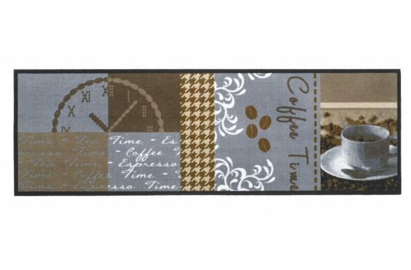 MD Entree Läufer Cook&Wash Küchenläufer Teppichmatte, rechteckig, Höhe: 5 mm, bei 30° waschbar, anti-rutsch, 50 x 150 cm, Coffee, bunt von MD Entree