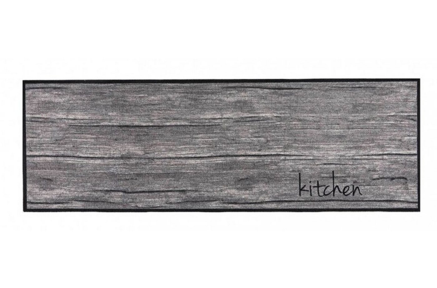 Läufer MD Entree Cook&Wash Eingangsmatte - Teppichmatte - Küchenteppich, MD Entree, rechteckig, Höhe: 5 mm, bei 30° waschbar, anti-rutsch, 50 x 150 cm, Kitchen Wood, grau von MD Entree