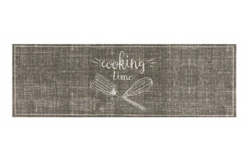 MD Entree Läufer Cook&Wash Küchenläufer Teppichmatte, rechteckig, Höhe: 5 mm, bei 30° waschbar, anti-rutsch, 50 x 150 cm, Cooking Time, beige von MD Entree