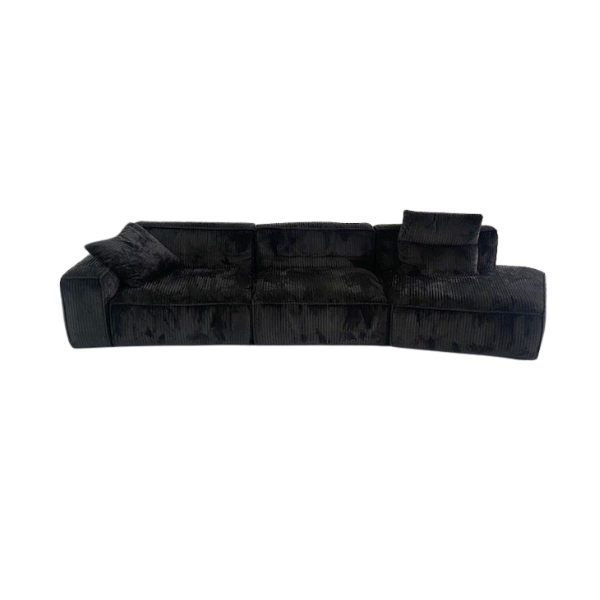 Anthrazit Samt Ecksofa Modular, MD Work von MD Work