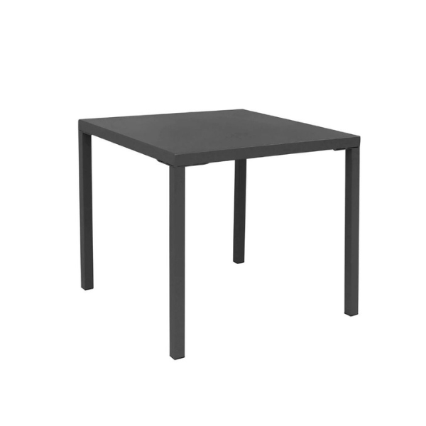Selbstnivellierender quadratischer Gartentisch aus Eisen grau/anthrazit, MD Work von MD Work