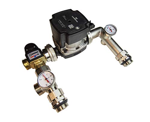 MD Technic Festwertregelset Pumpengruppe für Fußbodenheizung 1" bis 180 m2 ESBE VTA372 Kvs 3,4 + Grundfos UPM3 AUTO L 25-70 130 zzz von MD technic