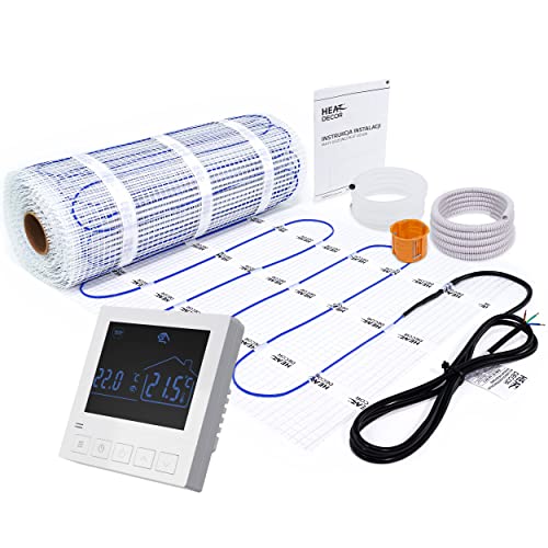 Elektrische Fußbodenheizung 1.0 bis 12 m² HEIZMATTEN-SET HD-mat150/T2 (1m²) von MD technic