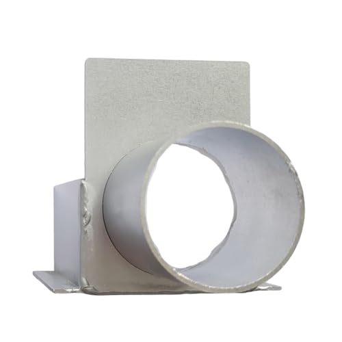 MD technic Alu-Slimline Entwässerungsrinne 100 cm Aluminium Rinne & Rost, Silber eloxiert, 60 mm Breite, 80mm Hoch, für Terrasse & Garten (Endstück mit Stutzen DN 50) von MD technic