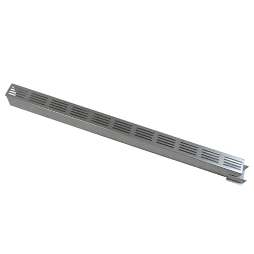 MD technic Alu-Slimline Entwässerungsrinne 100 cm Aluminium Rinne & Rost, Silber eloxiert, 60 mm Breite, 80mm Hoch, für Terrasse & Garten (Rinnenelement 100 cm) von MD technic