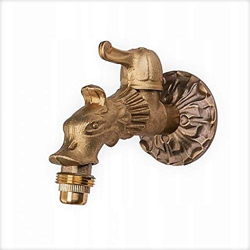 MD technic Nostalgischer Wasserhahn als Löwenkopf mit Hebel für den Außenbereich Garten, Auslaufhahn, Antik MD technic Nostalgischer Wasserhahn als Löwenkopf mit Hebel für den Außenbereich Garten, Auslaufhahn, Antik von MD technic