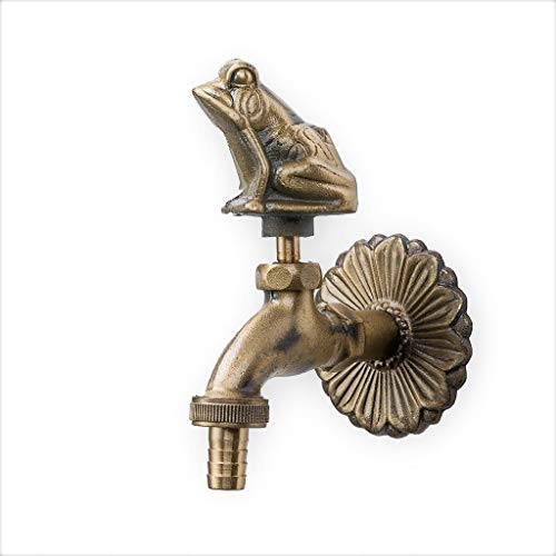MD technic Nostalgischer Wasserhahn mit Froschmotiv für den Außenbereich Garten, Auslaufhahn, Antik von MD technic