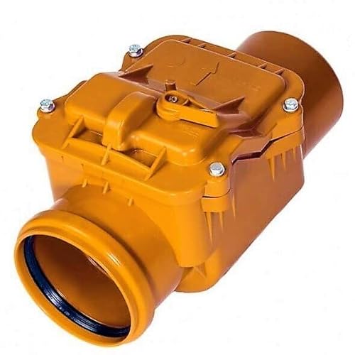 Rückstauverschluss Ø DN 110 mit Verriegelung Orange MDtechnic von MD technic